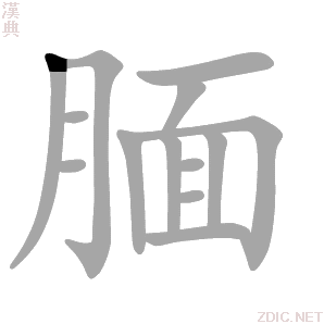 腼的解释|腼的意思|汉典“腼”字的基本解释
